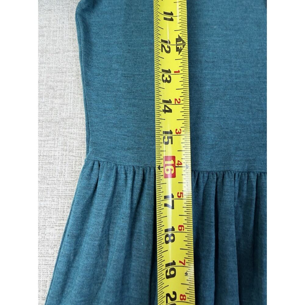 Matilda Jane Women’s S Teal Modal Tiered V-Neck Long Sleeve Dress NWT - Picture 8 of 10